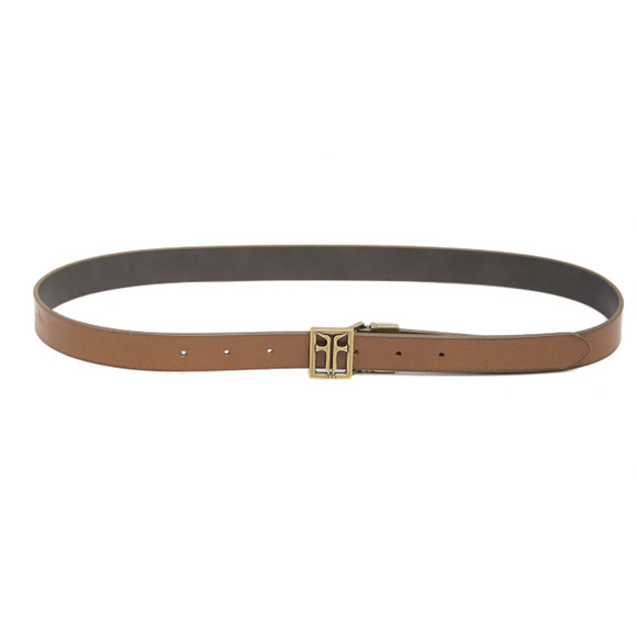 NWT! Frye REVERSIBLE Leather Belt Bronze Gold Buckle Tan Gray Size LARGE 36" - Picture 3 of 8